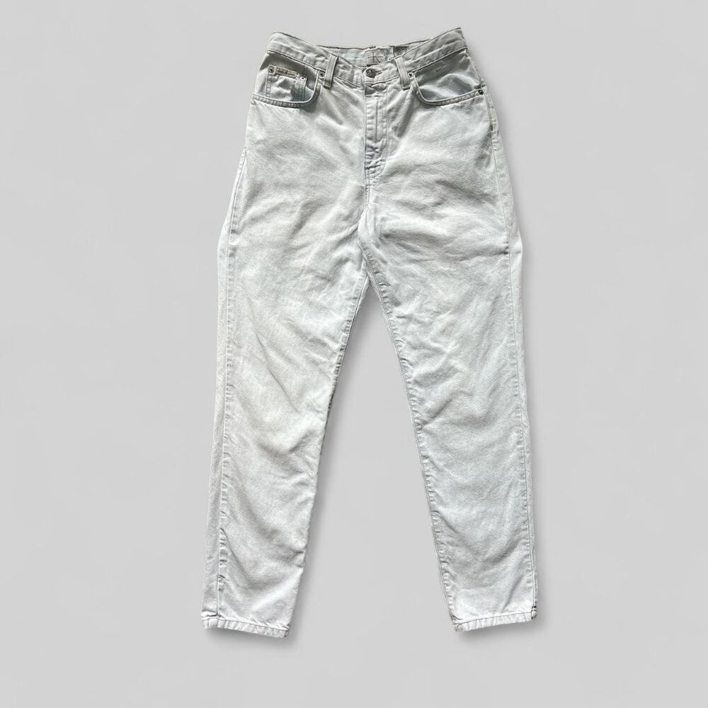 Vintage Calvin Klein Jeans Womens 6 Bleach Wash High Waist Tapered Denim USA 90s